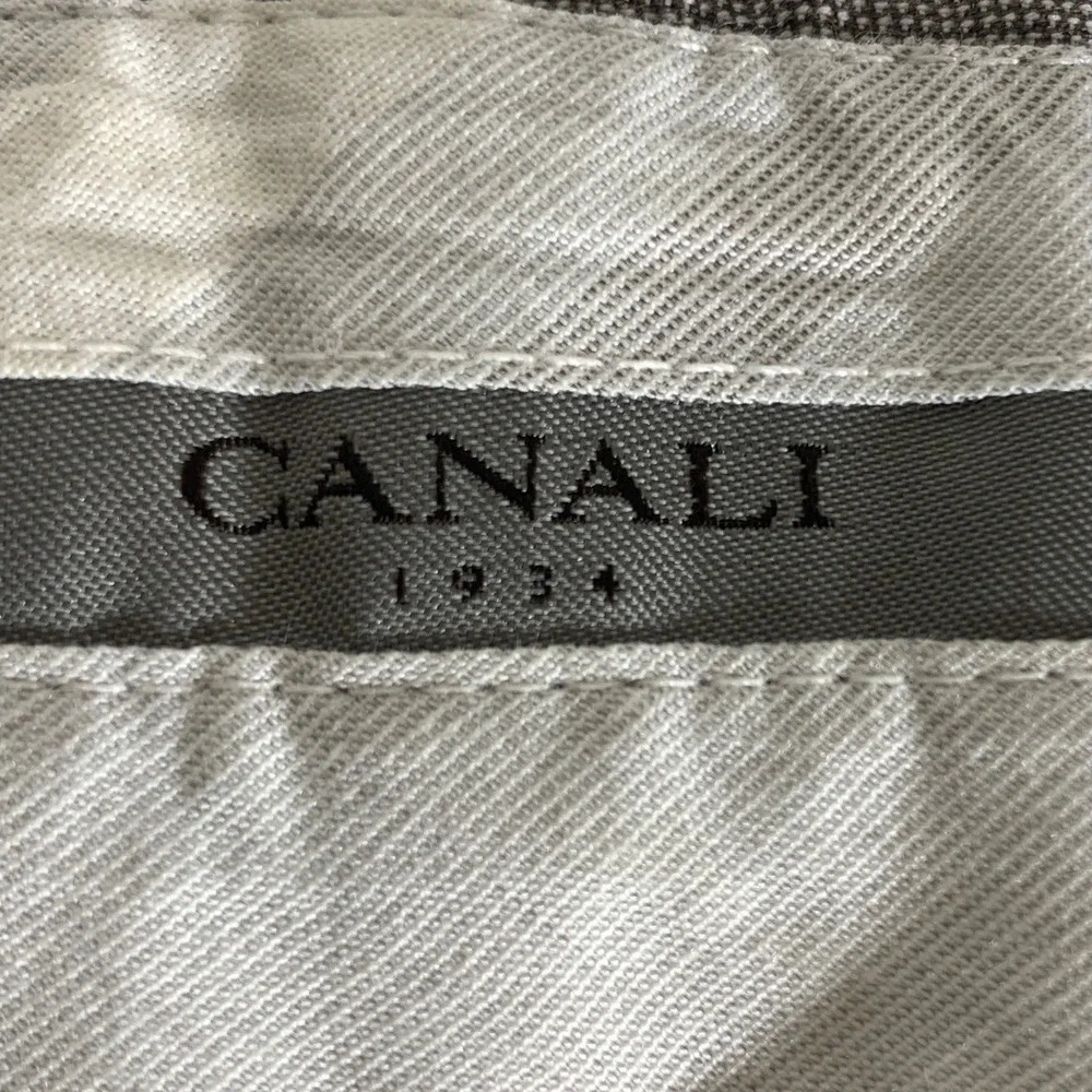 Canali 1934 Pants Mens 34 Gray Wool Classic Fit Dress Trousers Made Italy